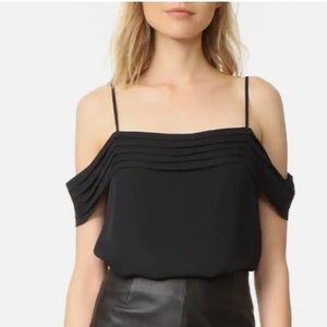 BP. Women’s off the shoulder short sleeve spaghetti adjustable string top XXS